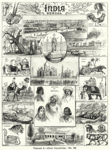 Bengal, Hindistan (gravür) by English School