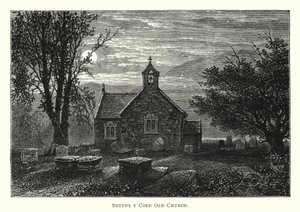 Bettws y Coed Eski Kilise (gravür) by English School