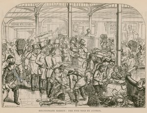 Billingsgate Market, Açık Artırmayla Satılan Balık by English School