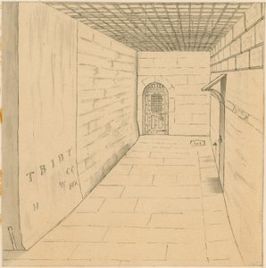 Newgate hapishanesinde kuş kafesi yürüyüşü by English School