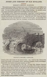 Piskopos Köprüsü, Norwich (gravür) by English School