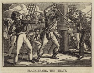 Kara sakallı Korsan (gravür) by English School