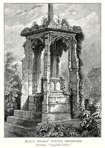 Kara Keşişlerin Minberi, Hereford (gravür) by English School