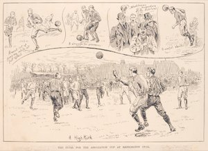 Blackburn Rovers vs. Nottingham County, The Illustrated Sporting and Dramatic News, 23 Mart 1891 by English School