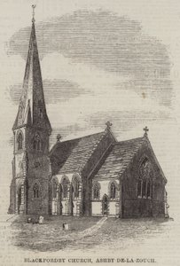 Blackfordby Kilisesi, Ashby-de-la-Zouch (gravür) by English School