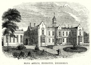 Kör İltica, Edgbaston, Birmingham (gravür) by English School
