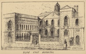 Blue Coat Hastanesi (gravür) by English School