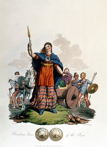 Boadicea, Iceni Kraliçesi, C.H.S. tarafından tasarlandı, Richard Havell the Elder tarafından oyulmuş, 1815 yayınlandı (aquatint) by English School