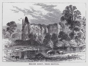 Bolton Manastırı, Skipton yakınında (gravür) by English School