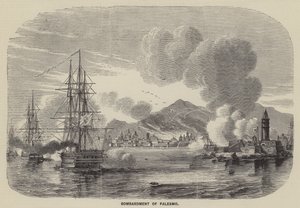 Palermo Bombardımanı (gravür) by English School