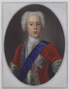 Bonnie Prince Charlie - Charles Edward Stuart, The Young Pretender (renkli taş baskı) by English School