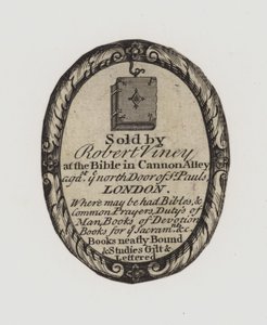 Kitapçılar, Robert Viney, ticari kart etiketi by English School