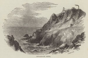 Botallack Madeni (gravür) by English School