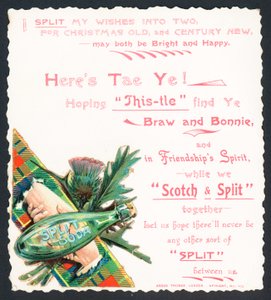 Bir şişe soda, Noel kartı by English School