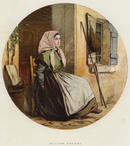 Boulogne Balık-Kızı (chromolitho) by English School