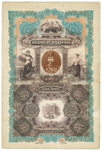 Bradbury Wilkinson & Co, banknot tasarımcıları ve gravürcüleri by English School