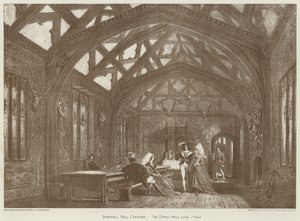Bramhall Salonu, Cheshire, Yemek Salonu (lito) by English School