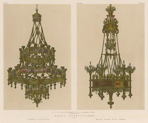 Pirinç Avizeler, F Barbedienne, Paris, Messrs Hulett and Co, Londra by English School