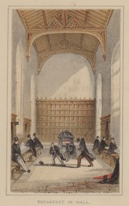 Salonda Kahvaltı (renkli taş baskı) by English School