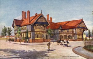 Bridge Inn, Port Sunlight (renkli taş) by English School