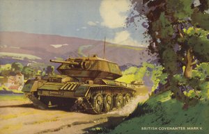 İngiliz Covenanter Mark V tankı, II. Dünya Savaşı (renkli taş) by English School