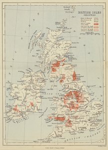 Britanya Adaları endüstrileri (renkli lito) by English School
