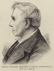 Bryan Waller Procter, "Barry Cornwall" (gravür) by English School