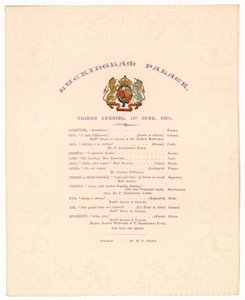 Buckingham Sarayı konseri, 13 Haziran 1890 by English School