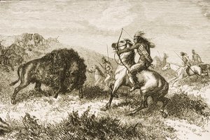 Louis ve Denver arasındaki Büyük Ovalarda Buffalo Avcılığı, 1870 dolayları, 