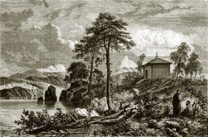 Buriat temple on lake Ikeugun, Mongolia by English School