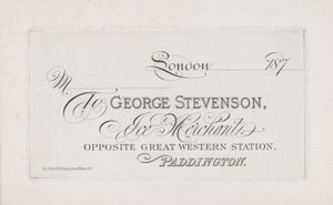 George Stevenson için kartvizit by English School