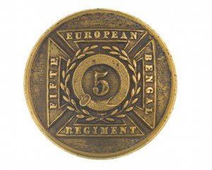 Düğme, subay, 5 Bengal Avrupa Alayı, 1858-1860 by English School
