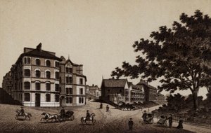 Buxton: Burlington Oteli ve Broadwalk (taş) by English School