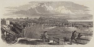 Deniz kenarında, Scarborough Körfezi (gravür) by English School