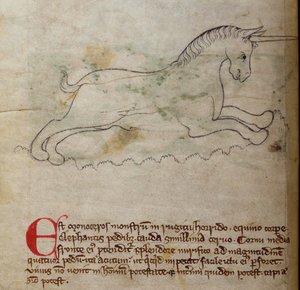CCA-LitMs/D/10 fol. 2v Monoceros, Bestiary