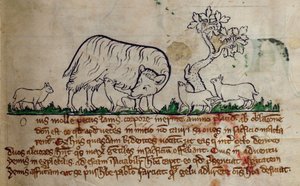 CCA-LitMs/D/10 fol. 8r Koyun, Bestiary