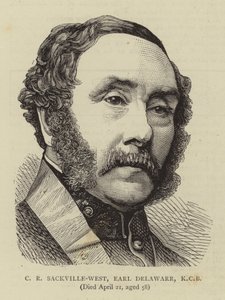 C R Sackville-West, Earl Delawarr, KCB (gravür) by English School