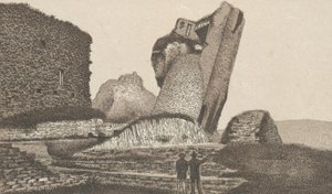 Caerphilly Kalesi, Eğik Kule (taş) by English School