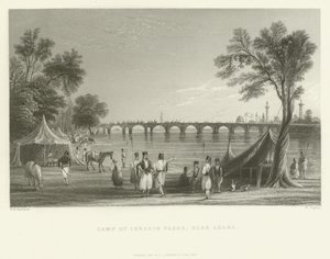 Adana yakınlarındaki İbrahim Paşa Kampı, Türkiye, 1837 by English School