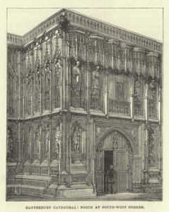 Canterbury Katedrali, güneybatı köşesinde sundurma by English School