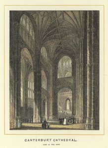 Canterbury Katedrali, neften görünüm by English School