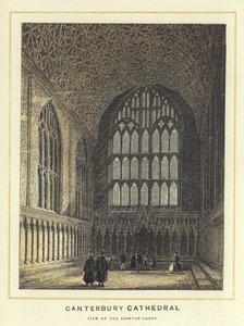 Canterbury Katedrali, bölüm evinin görünümü by English School