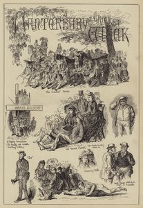 Canterbury Kriket Haftası (gravür) by English School