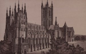 Canterbury: Katedral (taş) by English School