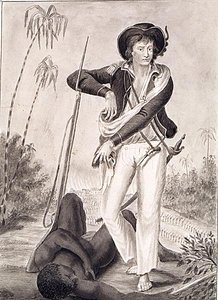 Yüzbaşı John Gabriel Stedman (1744-97), c.1800 (kağıt üzerine kurşun kalem ve yıkama) (s/b fotoğraf) by English School