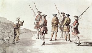Asi'nin Yakalanması, Simon Fraser, Lord Lovat (1667?-1747) (kağıt üzerine suluboya) by English School