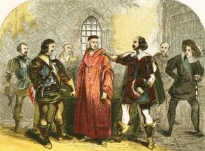 Kardinal Wolsey vatana ihanetten tutuklandı by English School