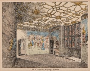 Kardinal Wolsey'in odaları (el boyaması taş) by English School