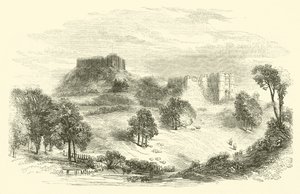 Carisbrooke Kalesi (gravür) by English School