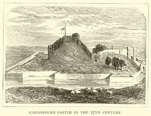 17. yüzyılda Carisbrooke Kalesi by English School